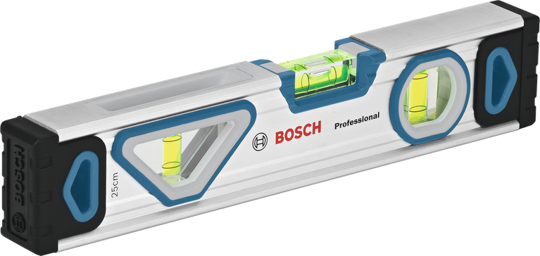 Bosch magnetna škatlasta vodna tehtnica 25 cm z aluminijastim ohišjem.